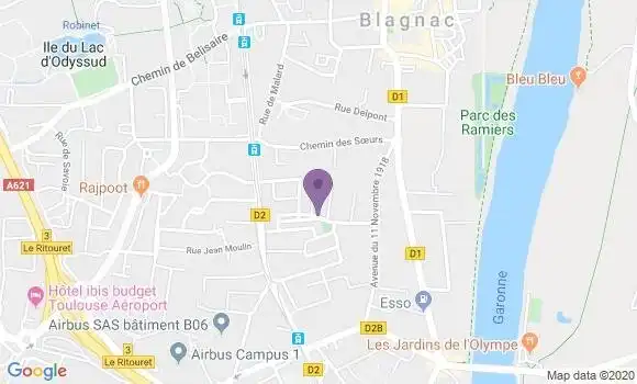 Localisation Banque Populaire Agence de Blagnac
