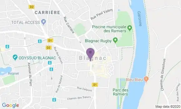 Localisation Banque Populaire Agence de Blagnac Mairie