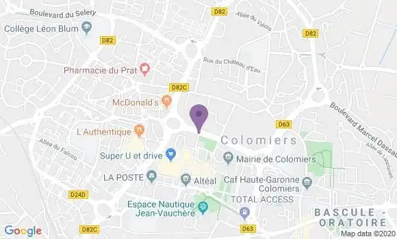 Localisation Banque Populaire Agence de Colomiers le Perget