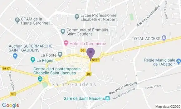 Localisation Banque Populaire Agence de Saint Gaudens