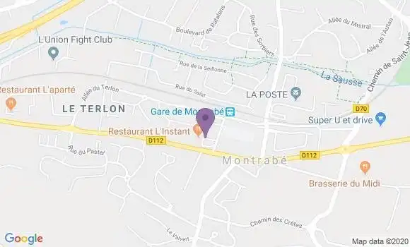 Localisation Banque Populaire Agence de Montrabe