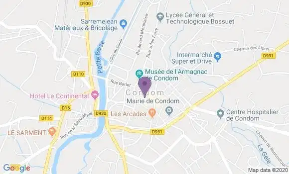 Localisation Banque Populaire Agence de Condom