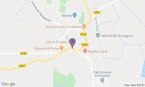 Localisation Banque Populaire Agence de Nogaro