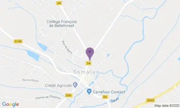 Localisation Banque Populaire Agence de Samatan