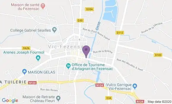 Localisation Banque Populaire Agence de Vic Fezensac