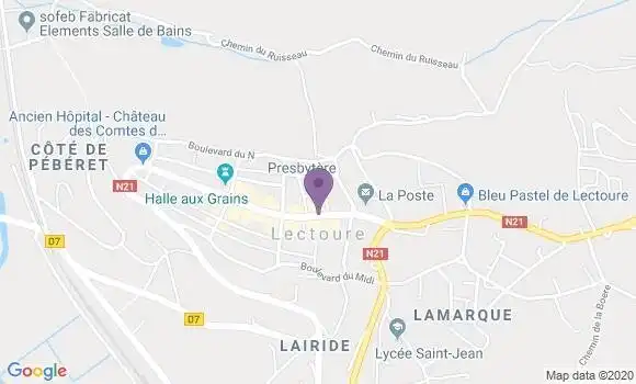 Localisation Banque Populaire Agence de Lectoure
