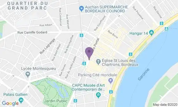 Localisation Banque Populaire Agence de Bordeaux Chartrons