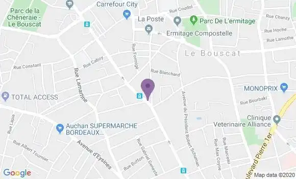 Localisation Banque Populaire Agence de Le Bouscat