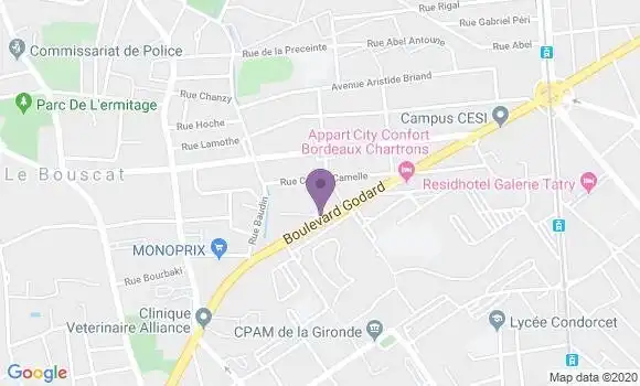 Localisation Banque Populaire Agence de Le Bouscat Grand Parc