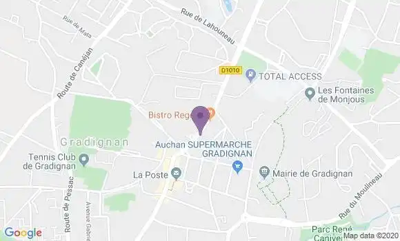 Localisation Banque Populaire Agence de Gradignan