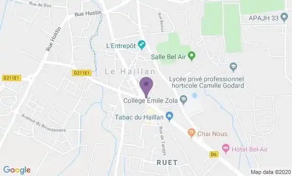 Localisation Banque Populaire Agence de Le Haillan