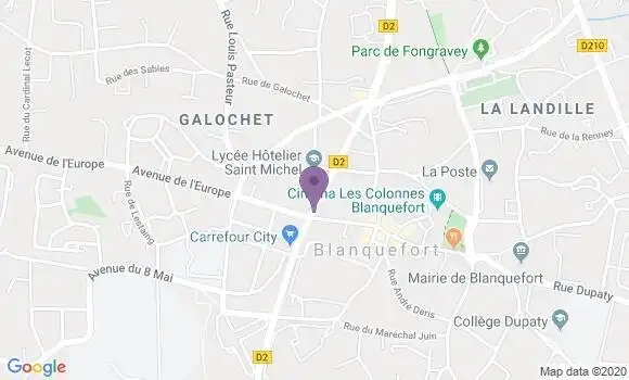 Localisation Banque Populaire Agence de Blanquefort