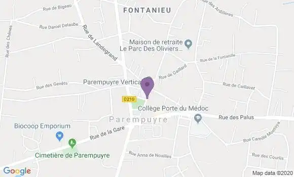 Localisation Banque Populaire Agence de Parempuyre