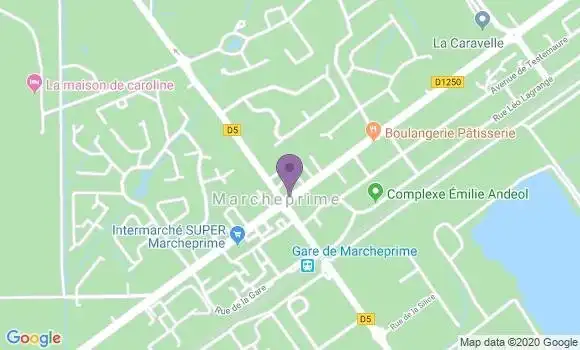 Localisation Banque Populaire Agence de Marcheprime