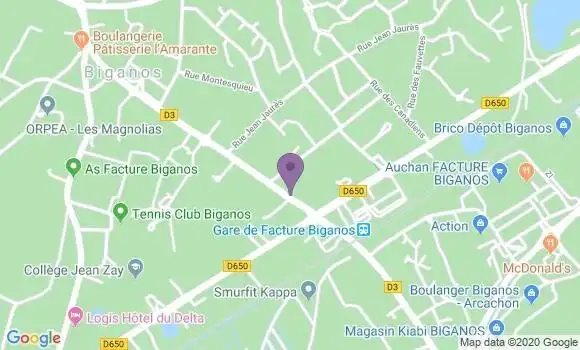 Localisation Banque Populaire Agence de Biganos