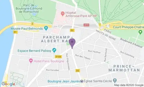 Localisation LCL Agence de Boulogne Billancourt Jean Baptiste Clément