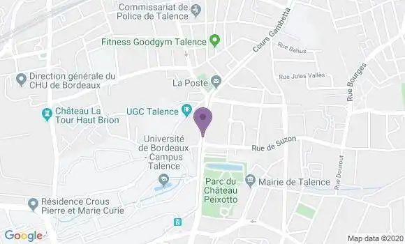 Localisation Banque Populaire Agence de Talence
