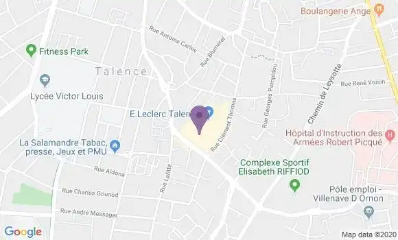 Localisation Banque Populaire Agence de Talence Pacaris