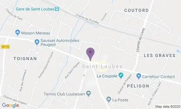 Localisation Banque Populaire Agence de Saint Loubes