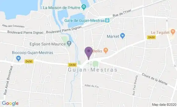 Localisation Banque Populaire Agence de Gujan Mestras
