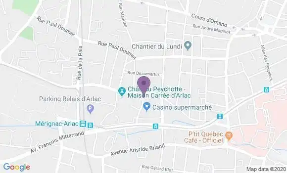 Localisation Banque Populaire Agence de Mérignac Arlac