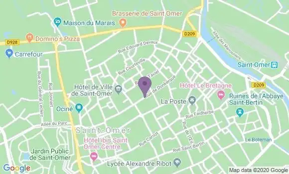 Localisation LCL Agence de Saint Omer