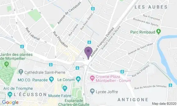 Localisation Banque Populaire Agence de Montpellier Corum