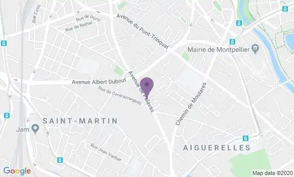 Localisation Banque Populaire Agence de Montpellier Sud