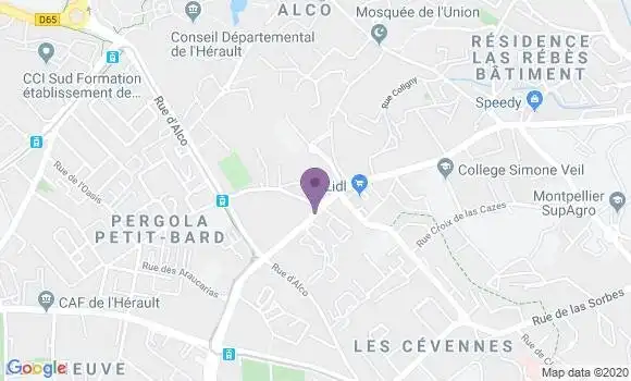 Localisation Banque Populaire Agence de Montpellier Alco