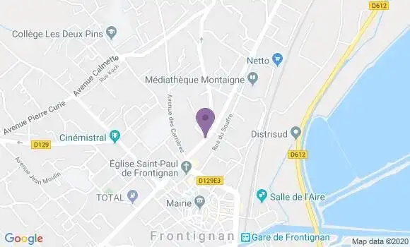 Localisation Banque Populaire Agence de Frontignan