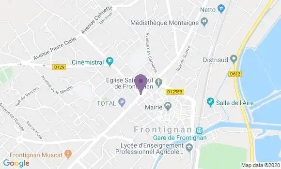 Localisation Banque Populaire Agence de Frontignan la Peyrade