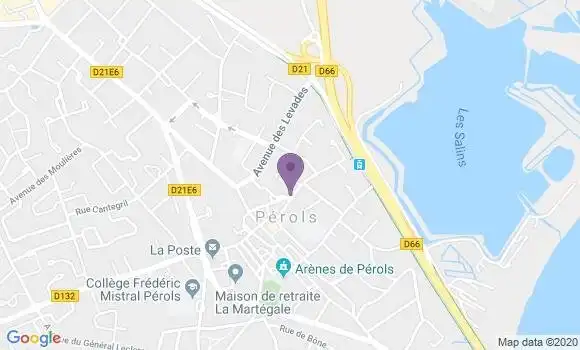 Localisation Banque Populaire Agence de Pérols