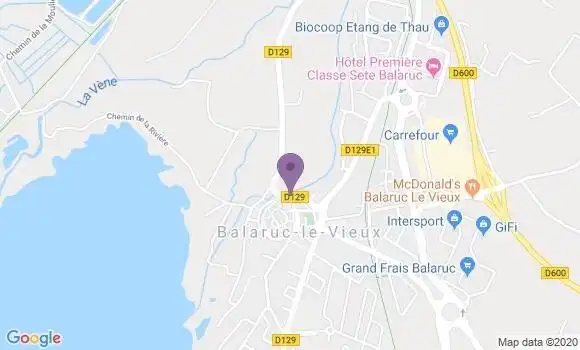 Localisation Banque Populaire Agence de Balaruc le Vieux