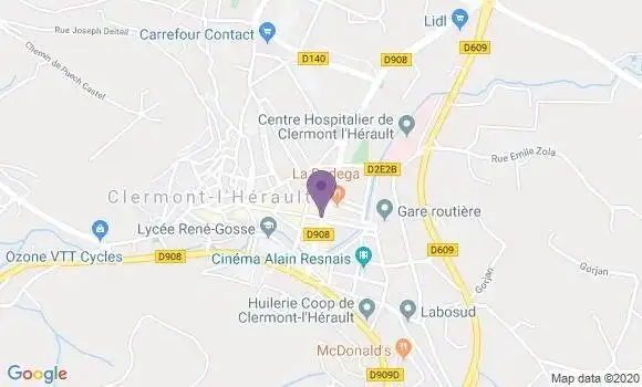 Localisation Banque Populaire Agence de Clermont l