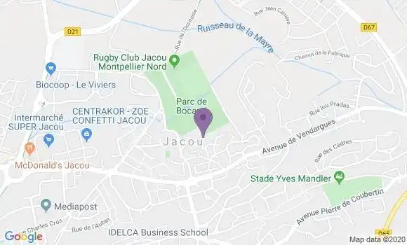 Localisation Banque Populaire Agence de Jacou