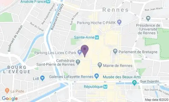 Localisation Banque Populaire Agence de Rennes Monnaie