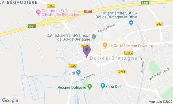 Localisation Banque Populaire Agence de Dol de Bretagne