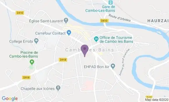 Localisation LCL Agence de Cambo les Bains