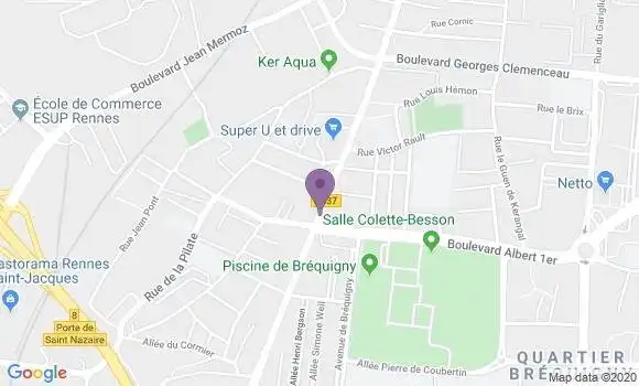 Localisation Banque Populaire Agence de Saint Jacques de la Lande
