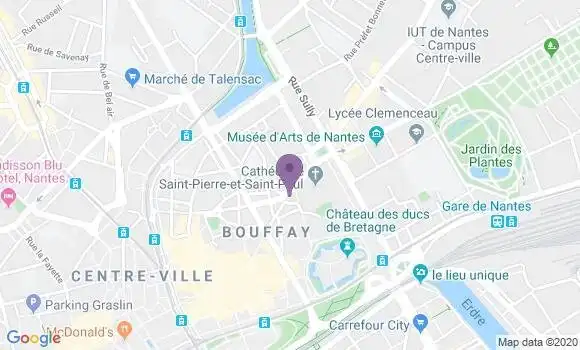 Localisation LCL Agence de Nantes Saint Pierre