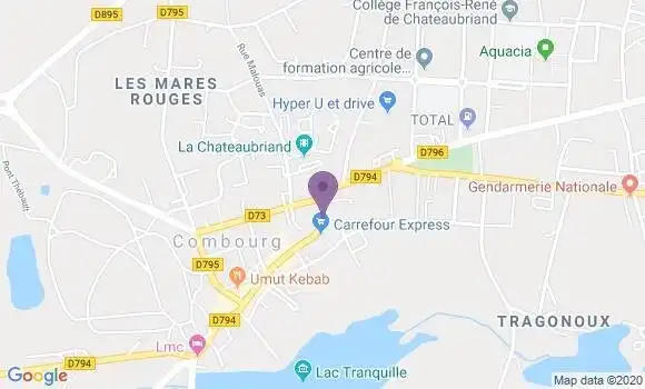 Localisation Banque Populaire Agence de Combourg