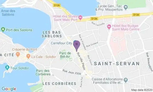 Localisation Banque Populaire Agence de Saint Malo Saint Servan