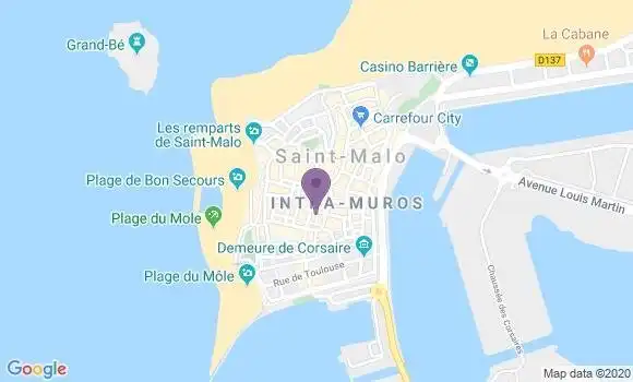 Localisation Banque Populaire Agence de Saint Malo Parame