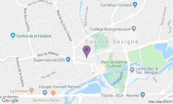 Localisation Banque Populaire Agence de Cesson Sevigné