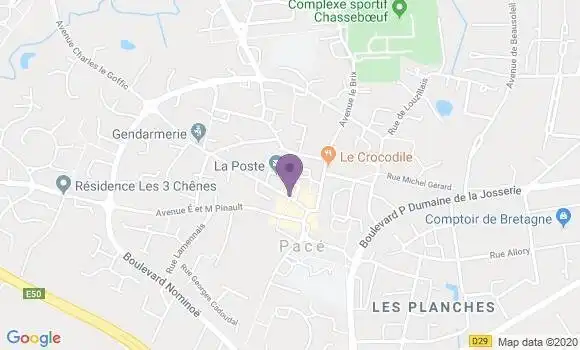 Localisation Banque Populaire Agence de Pacé