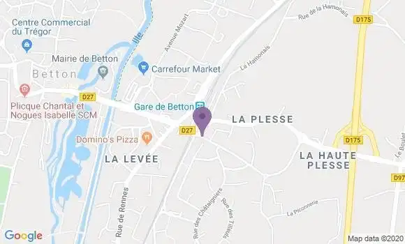 Localisation Banque Populaire Agence de Betton
