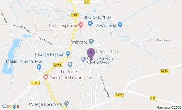 Localisation Banque Populaire Agence de Levroux