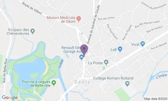 Localisation Banque Populaire Agence de Déols