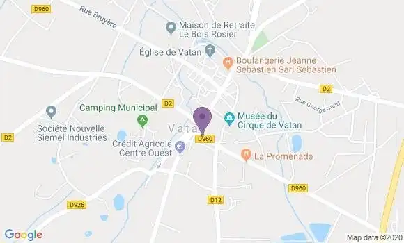 Localisation Banque Populaire Agence de Vatan