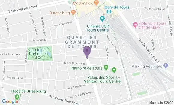 Localisation Banque Populaire Agence de Tours Thiers